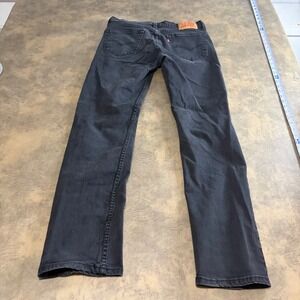 Levi's 514 Straight Fit Jeans Mens 32x34 Black Denim Stretch Pants